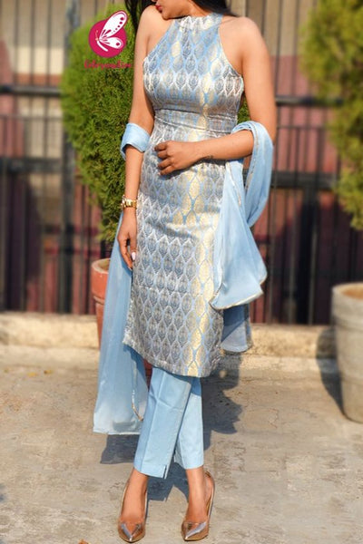 SAFA FASHION FABS 1022 NEVY BLUE PAKISTANI KURTI